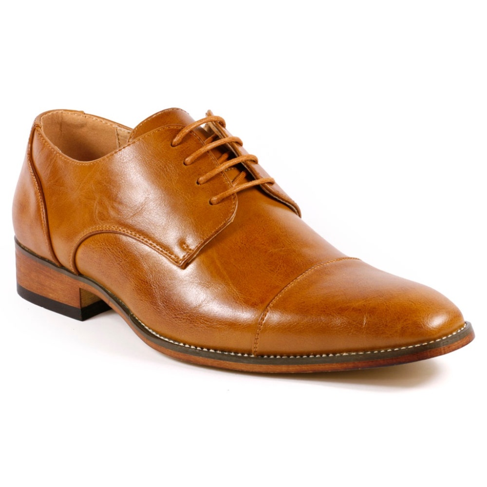 Men's Rusty Tan Cap Toe Lace Up Oxford Shoe